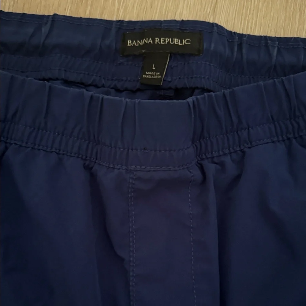 Banana Republic Men's Navy Elastic-Waist Jogger Pants Size Large